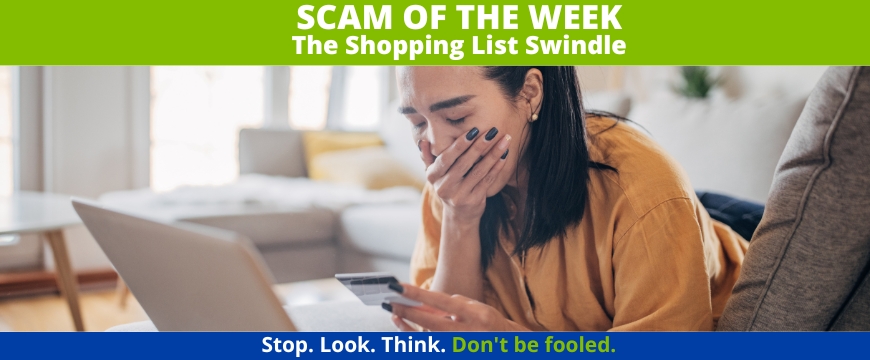 Recent Scams Article: The Shopping List Swindle