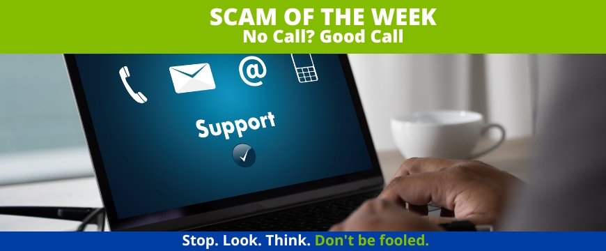 Recent Scams Article: Scam of the Week No Call? Good Call