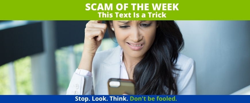 Recent Scams Article: This Text Is a Trick