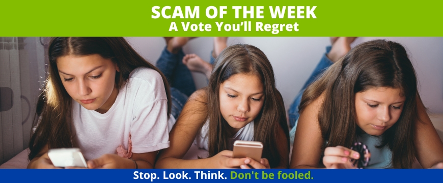Recent Scams Article: A Vote You'll Regret