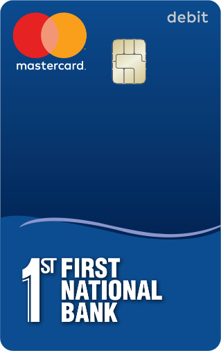 Image of New First National Bank debit card