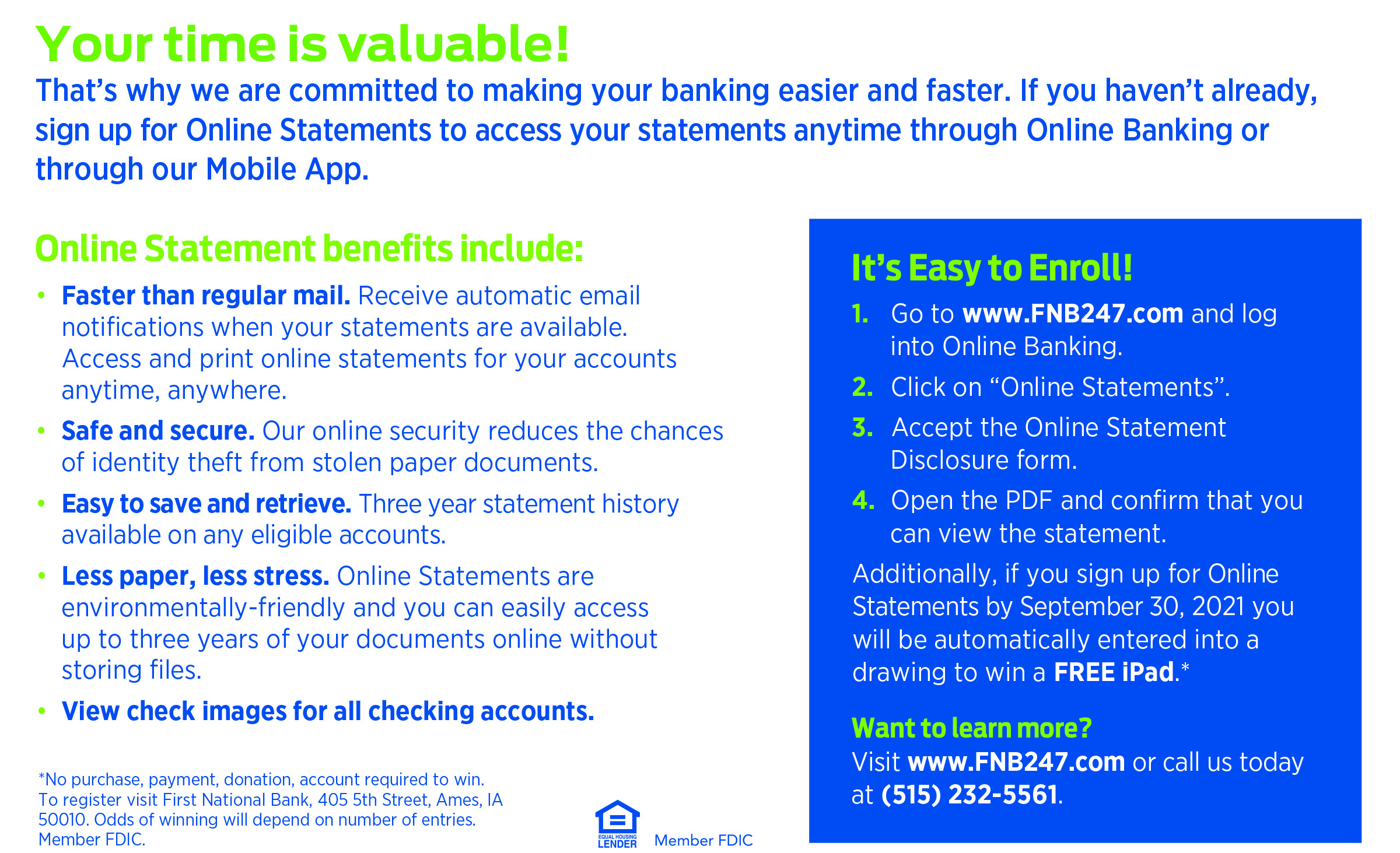 Free ipad details