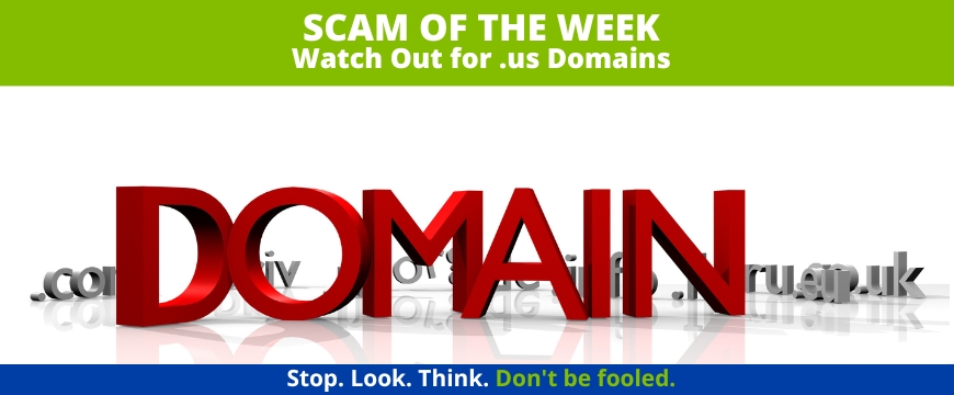 Recent Scams Article: Watch Out for .us Domains