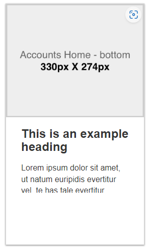 Accounts Home Top Right with Text