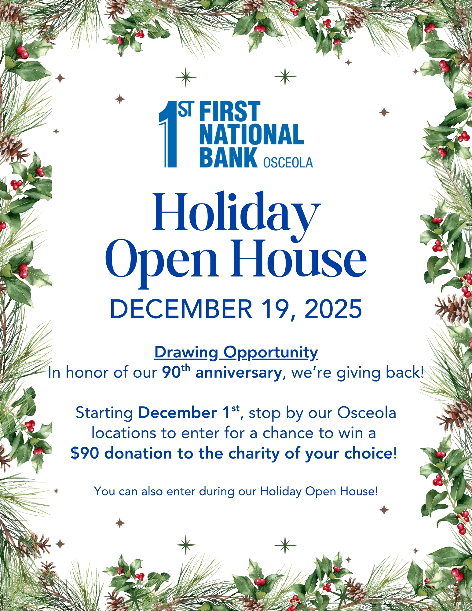 Holiday Open House (Dec. 19)
